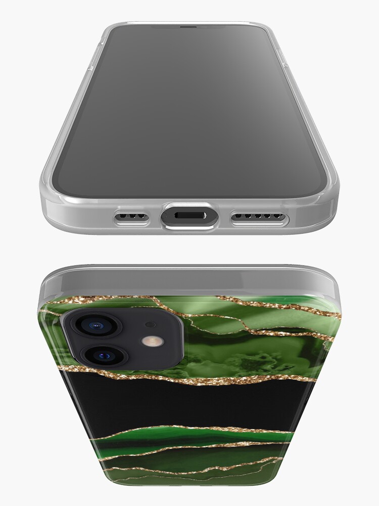 Alternate view of Emerald Green Malachite Marble iPhone Case & Cover