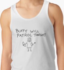 Buffy Will Patrol Tonight Men's Tank Top
