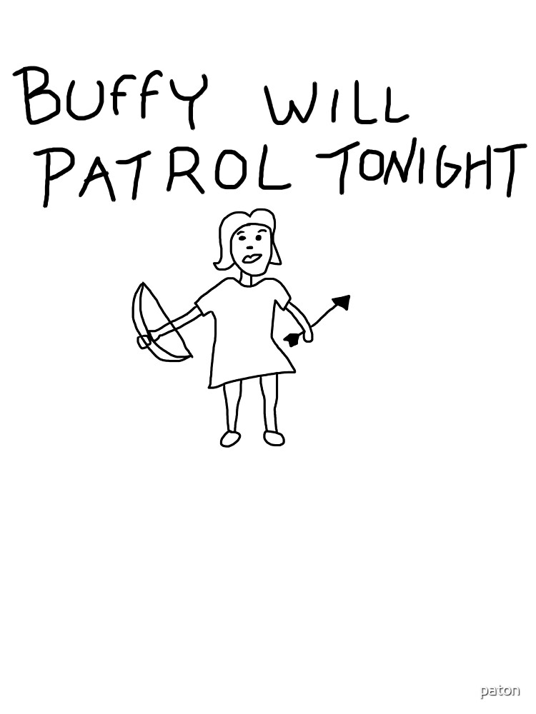 Thumbnail 2 of 2, Baby One-Piece, Buffy Will Patrol Tonight designed and sold by paton.