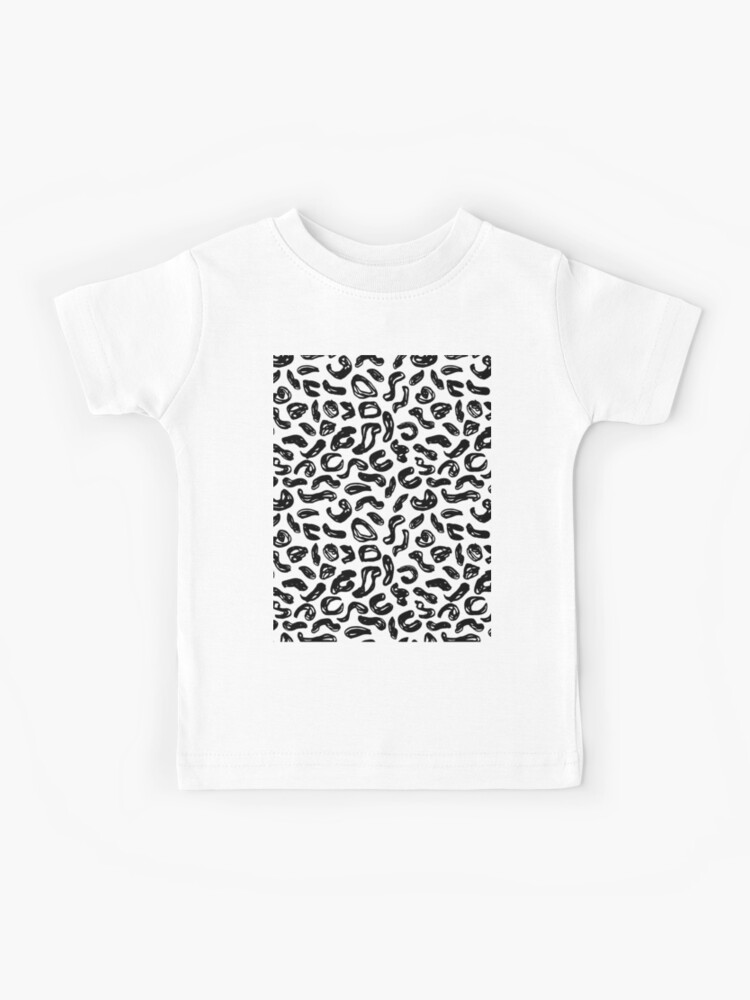 Muster Schwarz Weiss Leopard Panther Fell Design Abstrakte Einfache Linien Skandinavischen Stil Kinder T Shirt Von Ekaterinap Redbubble