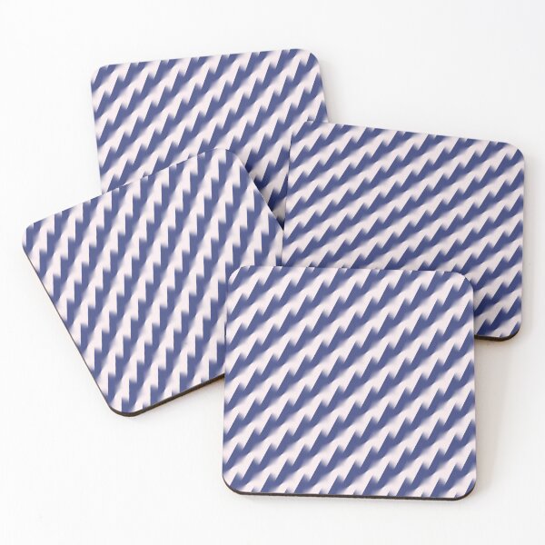 Item preview, Diagonal Stripe Stepped Zig Zag Pattern Gradient Blue designed and sold by taiche.