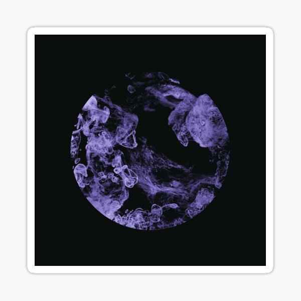 smoke rings - purple Sticker