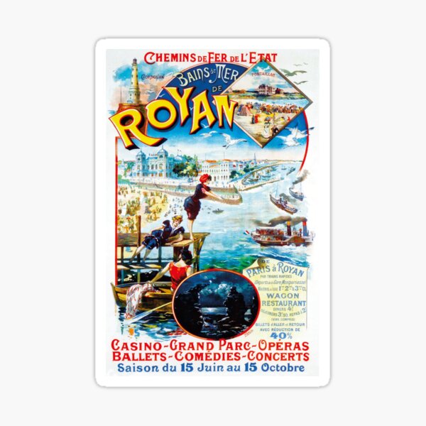 Affiche de Royan 1900 Sticker
