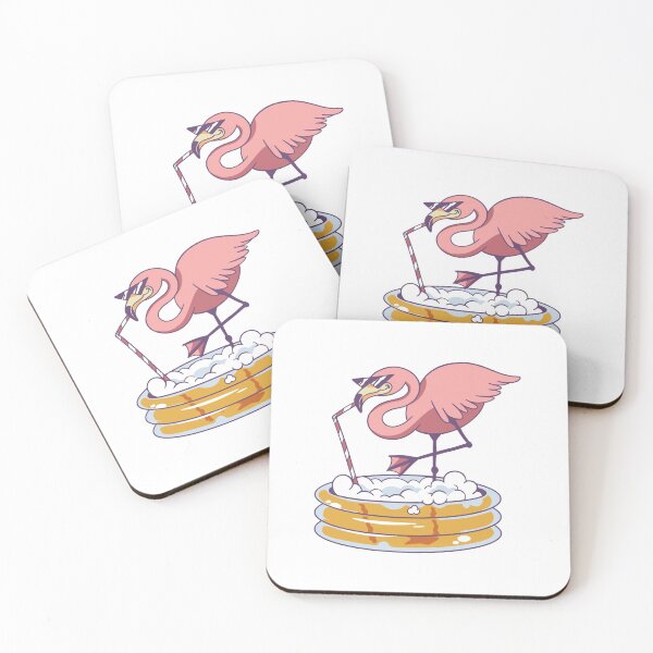Item preview, Flamingo drinks beer from the swimming pool designed and sold by Frergo.