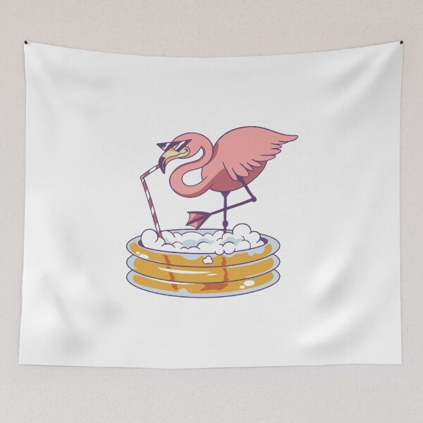 Item preview, Flamingo drinks beer from the swimming pool designed and sold by Frergo.