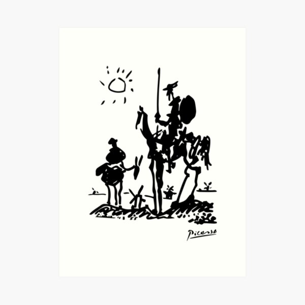 Pablo Picasso Don Quixote 1955 Artwork Shirt, Reproduction Art Print