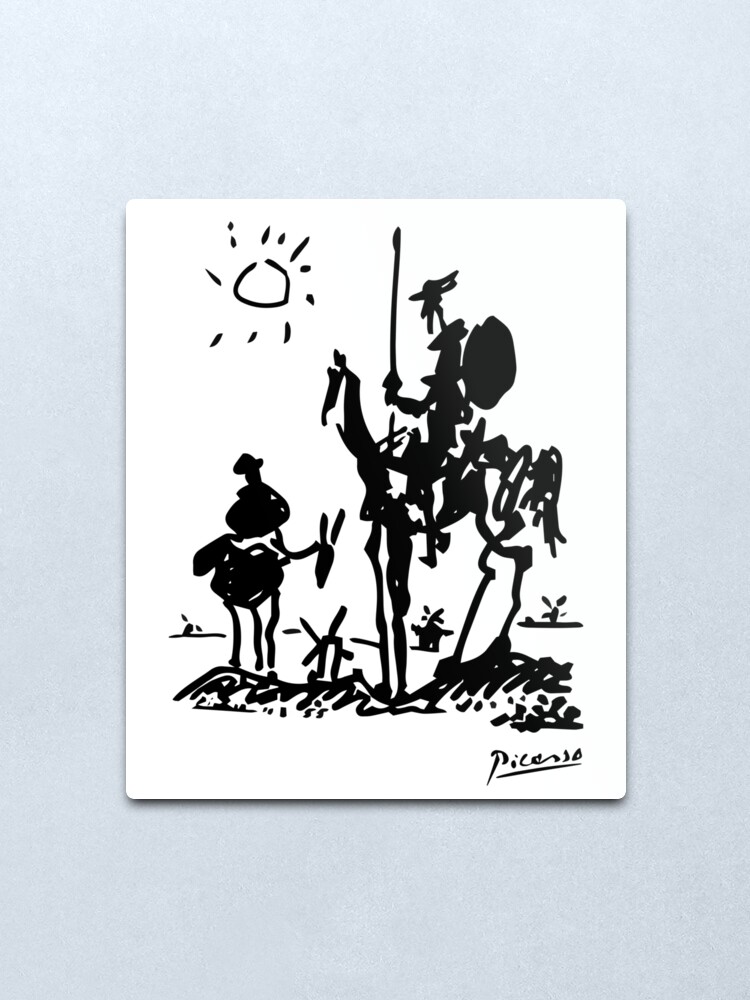 Alternate view of Pablo Picasso Don Quixote 1955 Artwork Shirt, Reproduction Metal Print