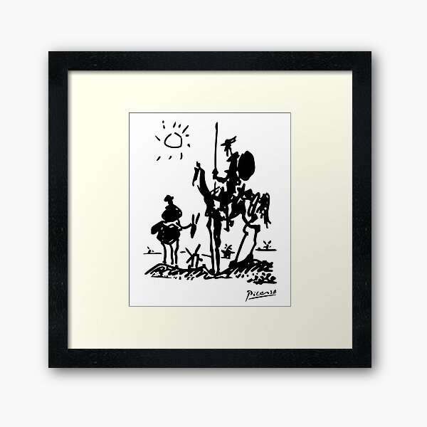 Pablo Picasso Don Quixote 1955 Artwork Shirt, Reproduction Framed Art Print