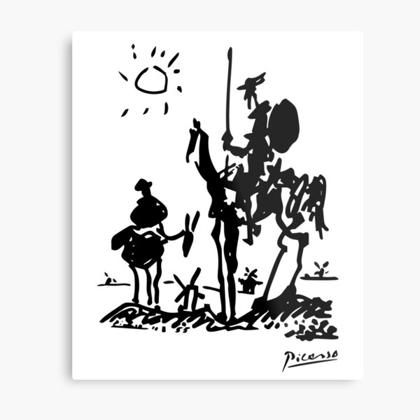 Pablo Picasso Don Quixote 1955 Artwork Shirt, Reproduction Metal Print