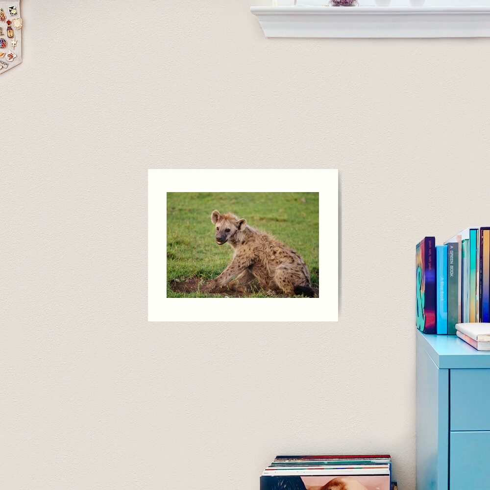 spotted hyena juvenile Art Print