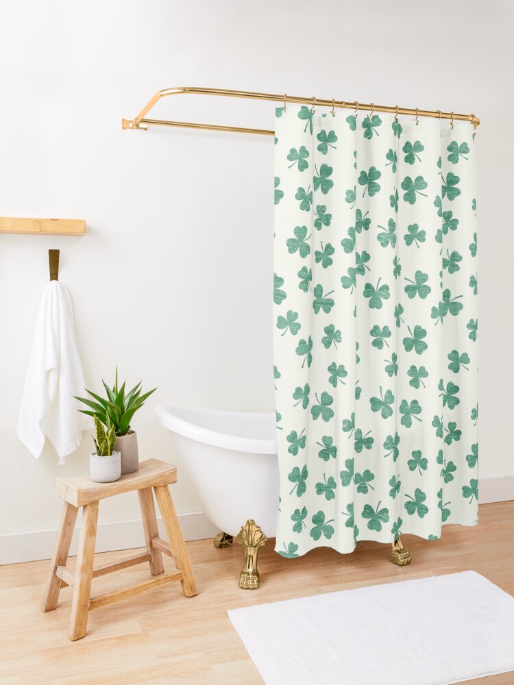 Alternate view of Dancing Shamrocks Shower Curtain