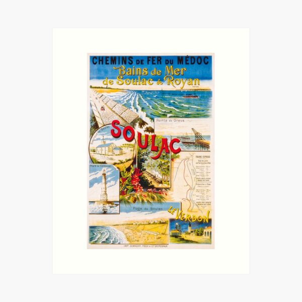 Item preview, Poster of Royan, Soulac and Le Verdon 1900 designed and sold by Francois Richet.