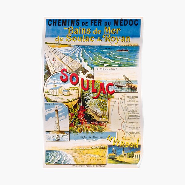 Affiche de Royan, Soulac et Le Verdon 1900 Poster