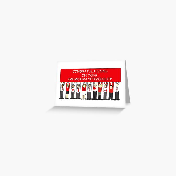 Congratulations on Canadian Citizenship Cartoon People Greeting Card