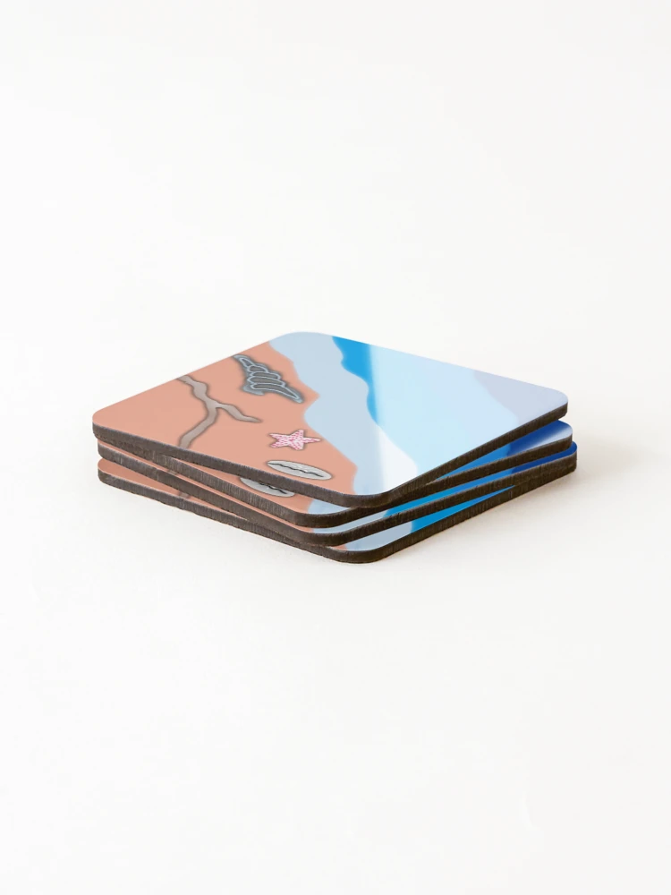 Thumbnail 4 of 5, Coasters (Set of 4), Beautiful Beach designed and sold by Rain Shop.