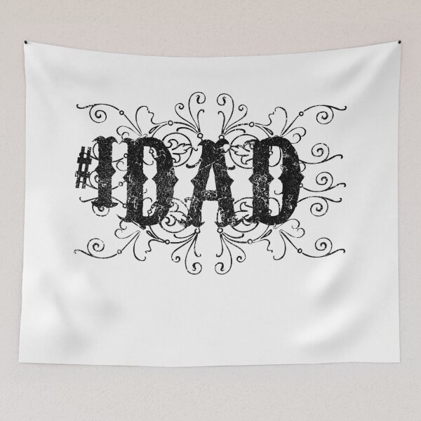 Item preview, Dad rustic black lettering with filigree number 1 DAD designed and sold by Fashionmonger.