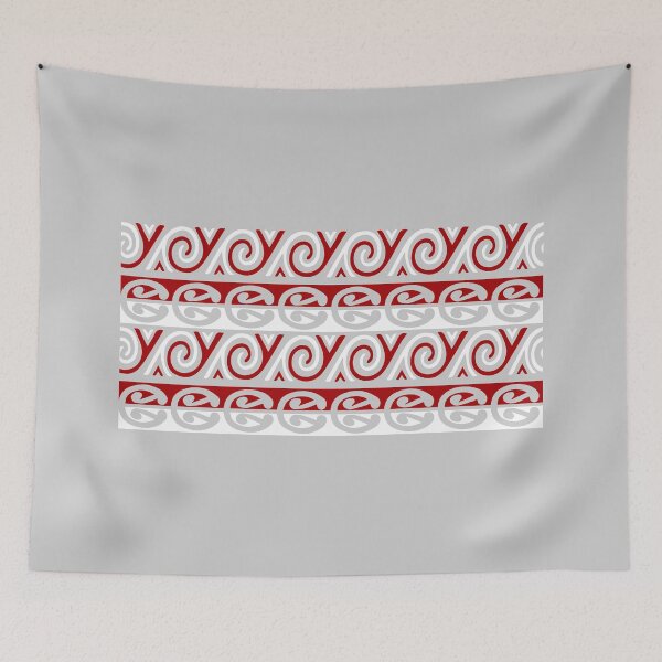 Item preview, Maori Kowhaiwhai Lattice Rimu Wall Tribal Tattoo designed and sold by vicoli-shirts.