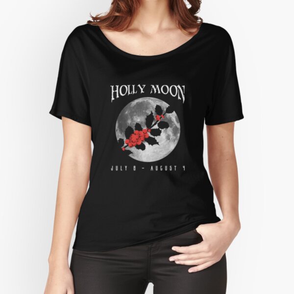 Wiccan Witch Pagan - Holly Moon Celtic Tree Months Occult Gifts Relaxed Fit T-Shirt