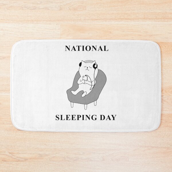 Item preview, National Sleeping Day Cat designed and sold by NationalDay.
