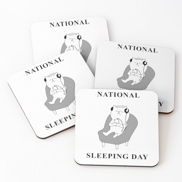 Item preview, National Sleeping Day Cat designed and sold by NationalDay.