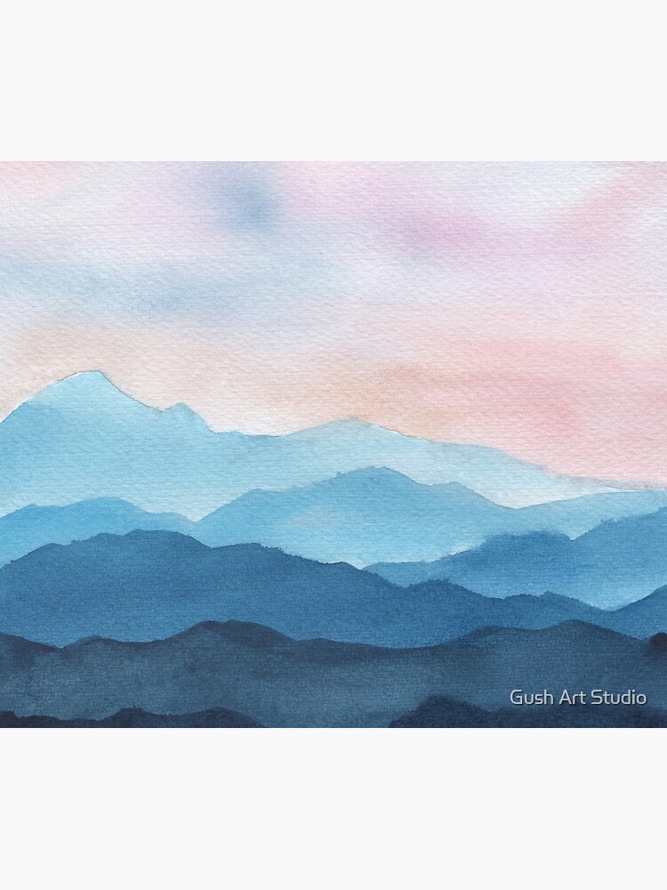 Blue Abstract Mountains by gusstvaraonica