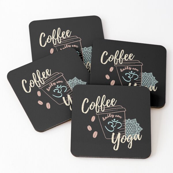 Item preview, Coffee yoga and namaste buddhism om symbol designed and sold by LuminOrb.