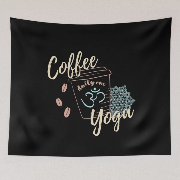 Item preview, Coffee yoga and namaste buddhism om symbol designed and sold by LuminOrb.