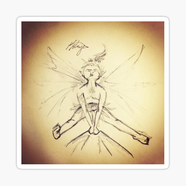 Helpful Fairy Sketch Sticker