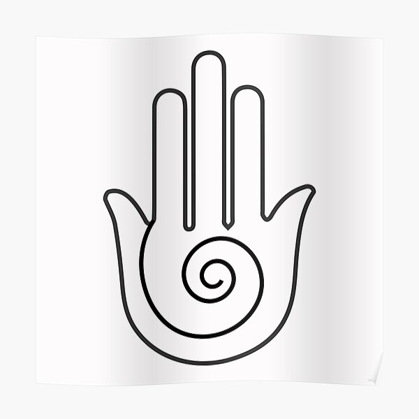 Poster Buddhist Hand Redbubble