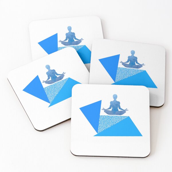 Item preview, Wellness meditation triangles graphic design blue designed and sold by BrunoWeicker.