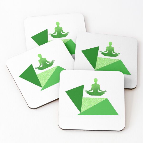 Item preview, Wellness meditation triangles graphic design green designed and sold by BrunoWeicker.