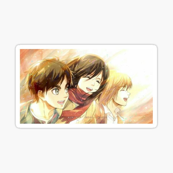Eren Mikasa Armin Snk Sticker