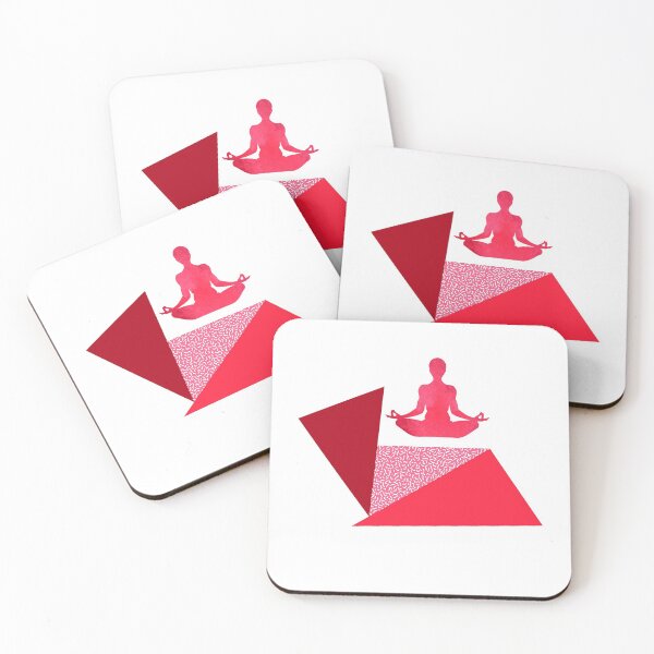 Item preview, Wellness meditation triangles graphic design red designed and sold by BrunoWeicker.