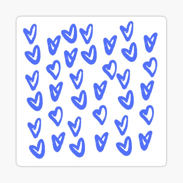 Blue Hearts Sticker