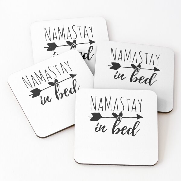 Item preview, i stay in bed namaste funny yoga sayings designed and sold by LuminOrb.
