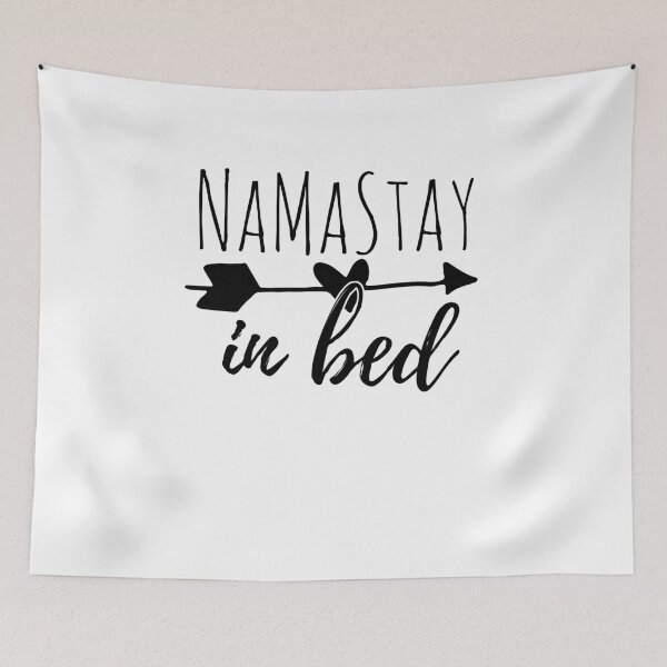 Item preview, i stay in bed namaste funny yoga sayings designed and sold by LuminOrb.