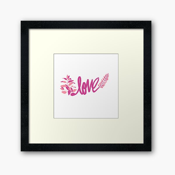 Pink Love Framed Art Print