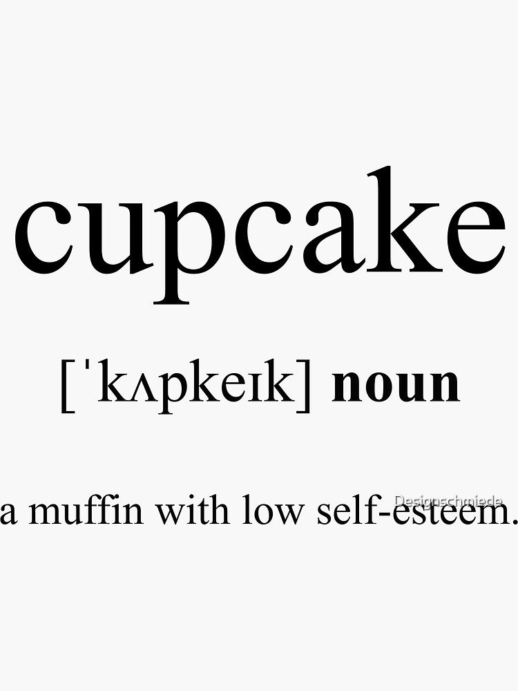 "Cupcake Definition Dictionary Collection" Sticker for Sale by