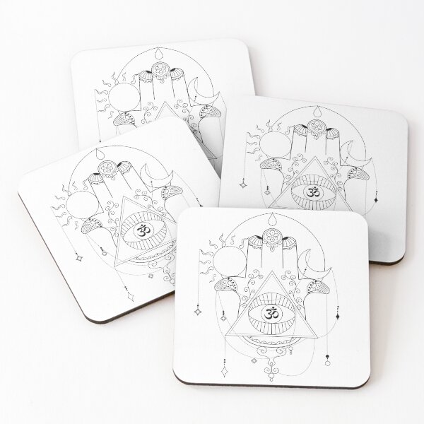 Item preview, The Hamsa Hand Yoga Meditation Om designed and sold by LuminOrb.