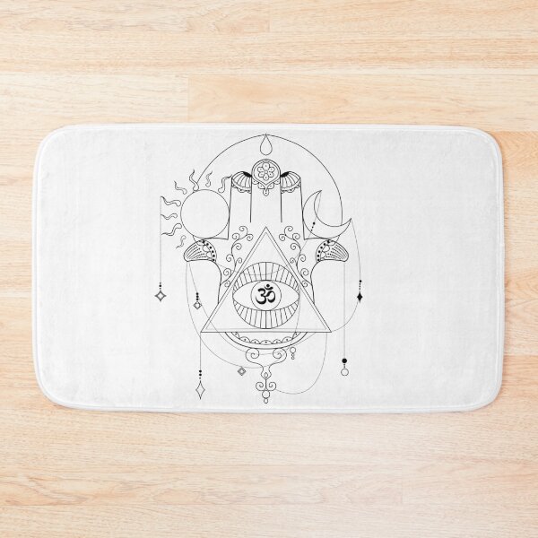 Item preview, The Hamsa Hand Yoga Meditation Om designed and sold by LuminOrb.