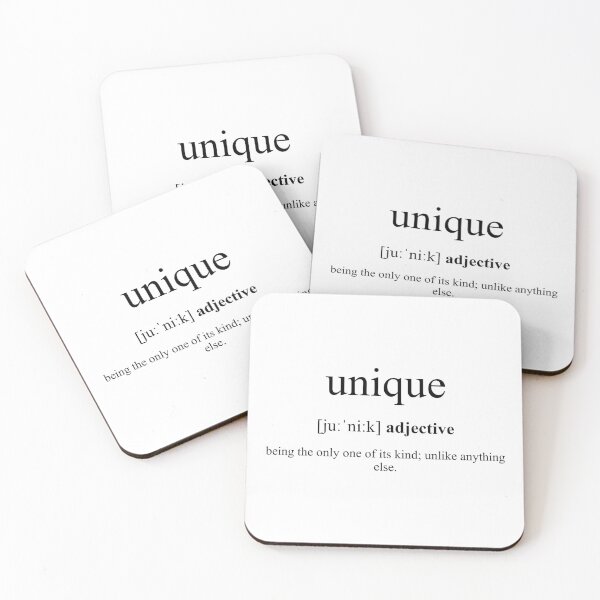 Artikelvorschau, Unique (einzigartig) Definition | Dictionary Collection entworfen und verkauft von Designschmiede.