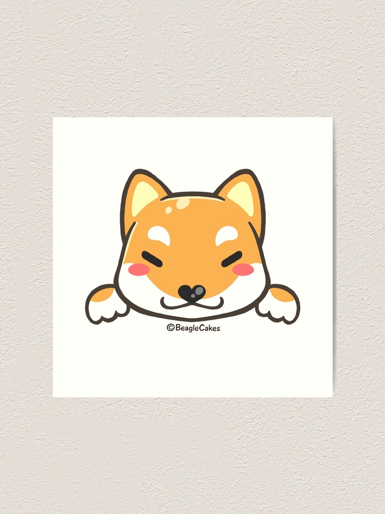 Cute Shiba Inu Puppy Art Print