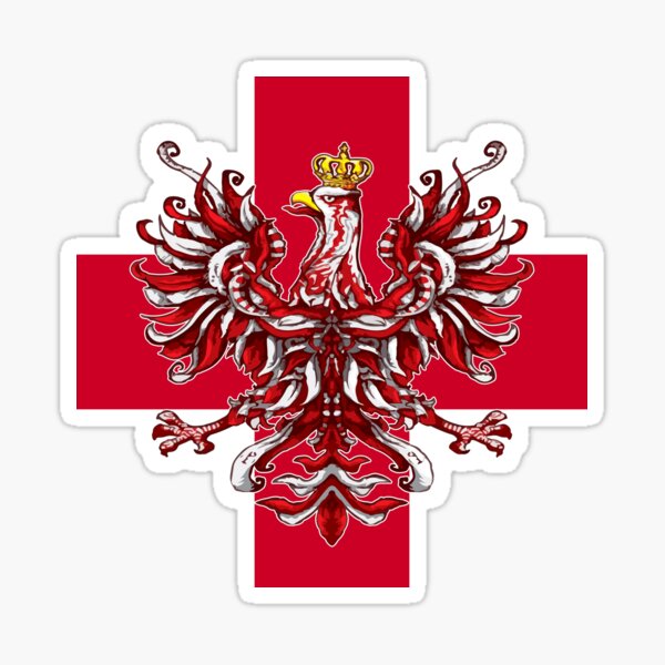 Polish Pride Gold Eagle Symbol Emblem Vinyl Decal Sticker(Orzeł Polski)