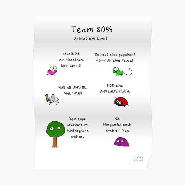 Team 80% - Arbeit am Limit Poster