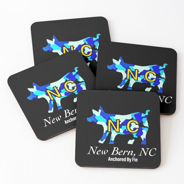 Item preview, New Bern Aqua Camouflage NC PIG designed and sold by barryknauff.