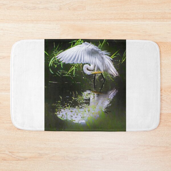 Item preview, Preening egret designed and sold by Joe Saladino.