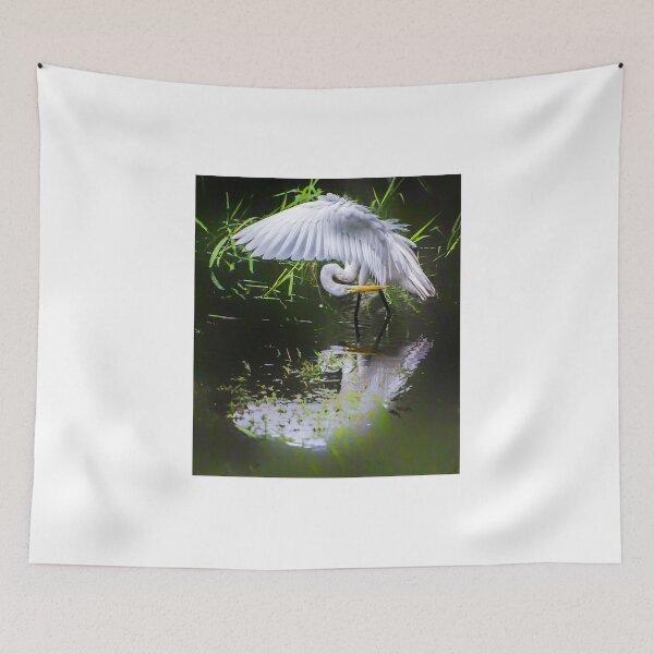 Item preview, Preening egret designed and sold by Joe Saladino.