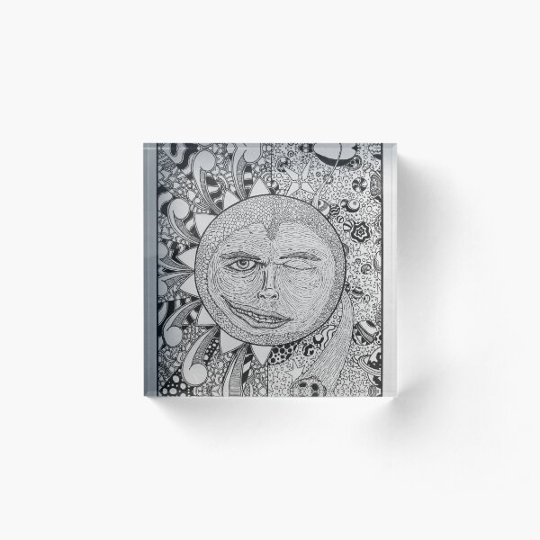 Sun and Moon Acrylic Block