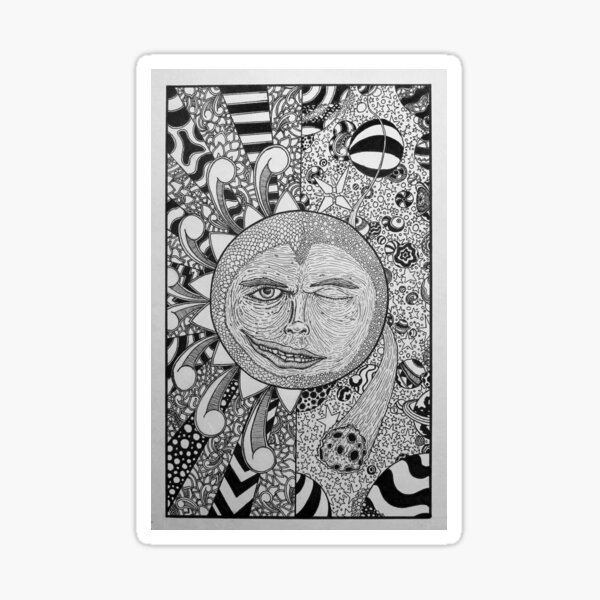 Sun and Moon Sticker