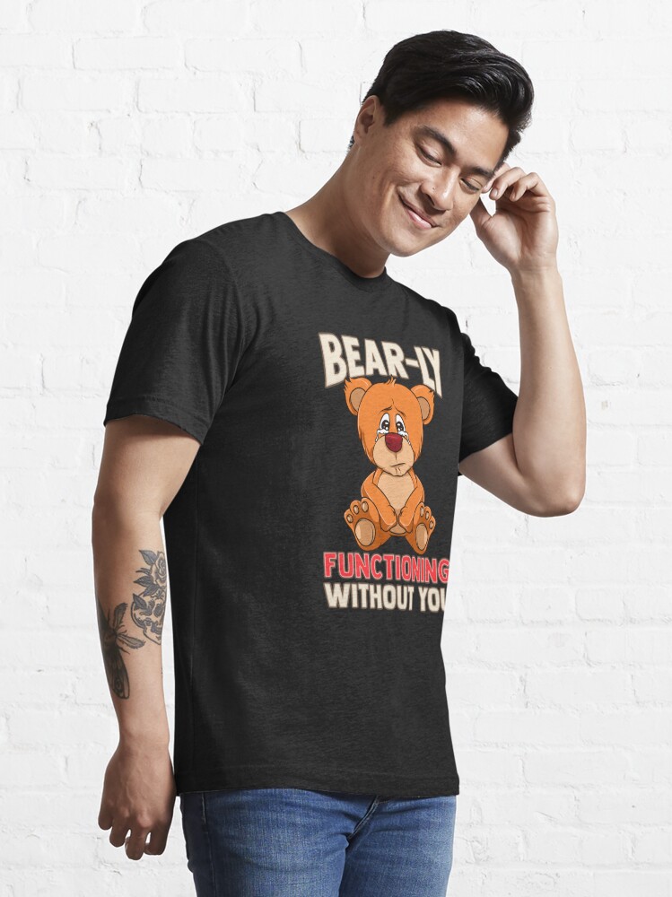 : This Is Unbearable Funny Bear Pun T-Shirt : Clothing